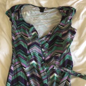 Anne Taylor sz medium wrap dress Geometric design